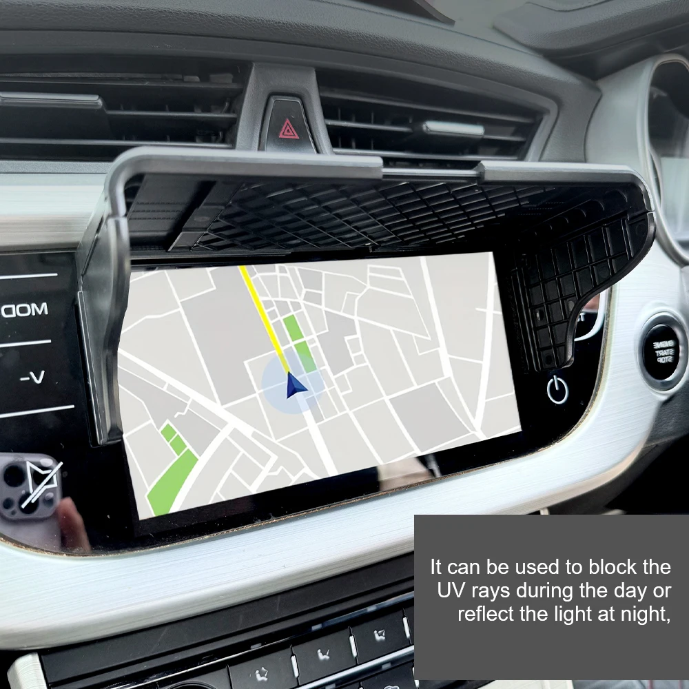 لسيارة RV شاحنة مقطورة العالمي المضادة للوهج درع التحكم المركزي ملحقات الشاشة لتحديد المواقع والملاحة الشمس الظل شاشة قناع