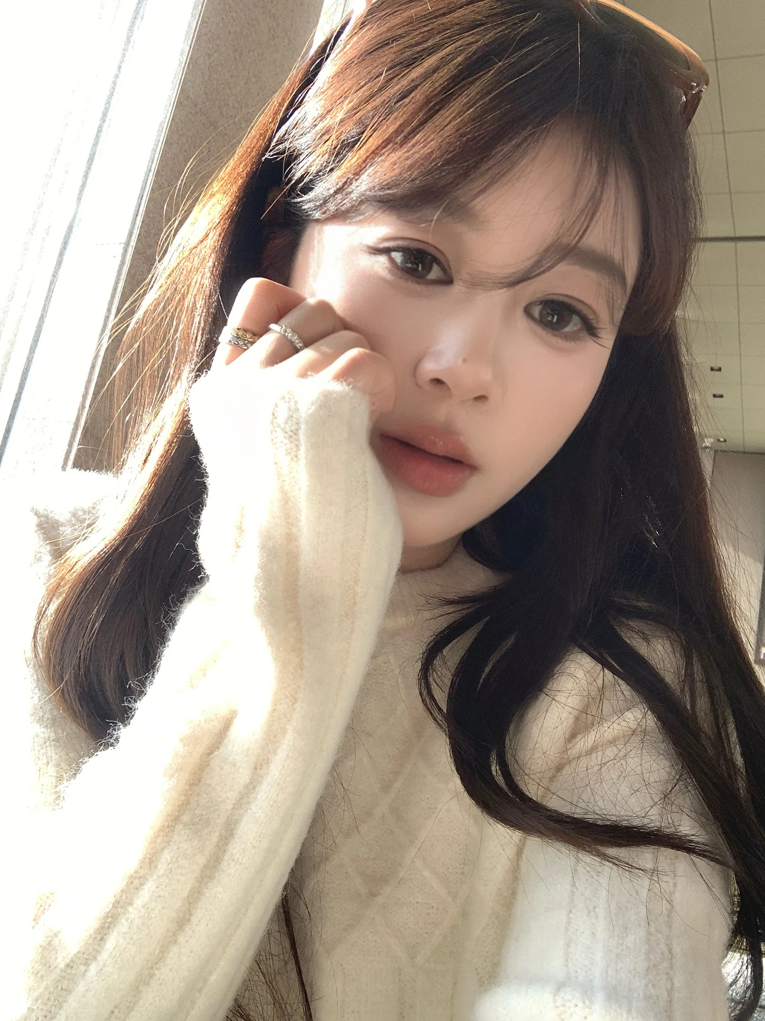 

Классический свитер с ромбовидным узором из смесовой шерсти, теплый, с круглым вырезом, для ношения под одеждой, новинка, женский, свободного кроя, с длинными рукавами