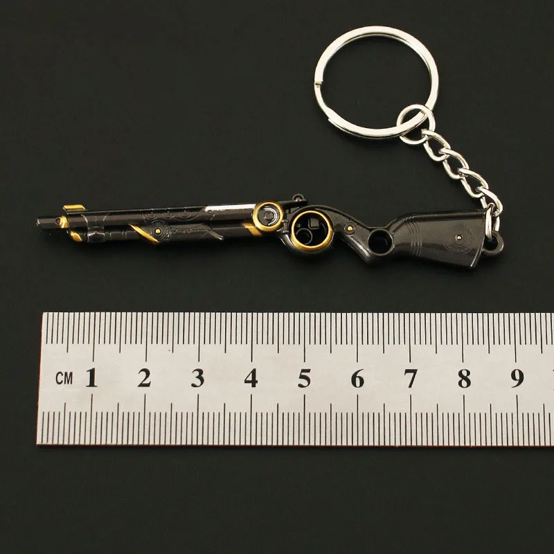 9cm Valorant Origin Bucky Mini Gun Keychains Model Game Peripheral Metal Keyring Toy Accessories Pendant Gifts Collection