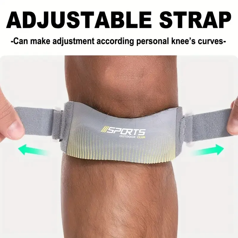 CZHIYAO سيليكون الرضفة وتر دعم حزام الوسادة ل قابل للتعديل عدم الانزلاق الفرقة استقرار هدفين لالتهاب الأوتار الركبة #4