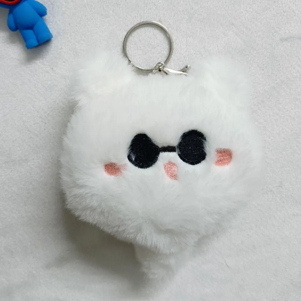 Manga Jujutsu Kaisen Gojo Satoru Cartoon ausgestopfte Puppe Schlüssel ring Kawaii Katzen Ausdruck Plüsch Spielzeug Tasche Zubehör Jungen Mädchen Geschenke