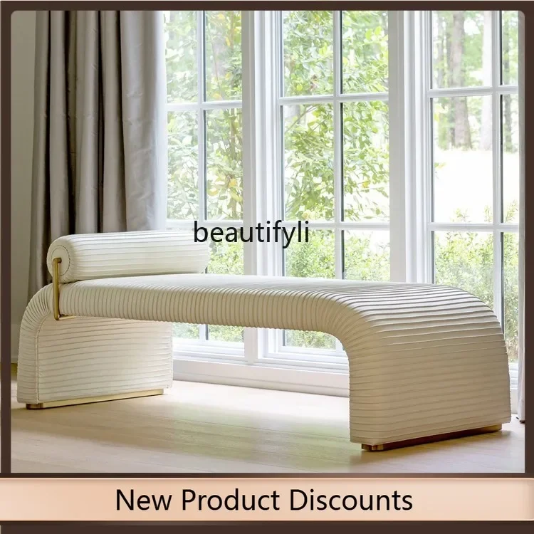 X  f4567Light luxury, foot pedals at the end of the bed, dressing, simple entry to change shoes, couch fabric strips, dressing s