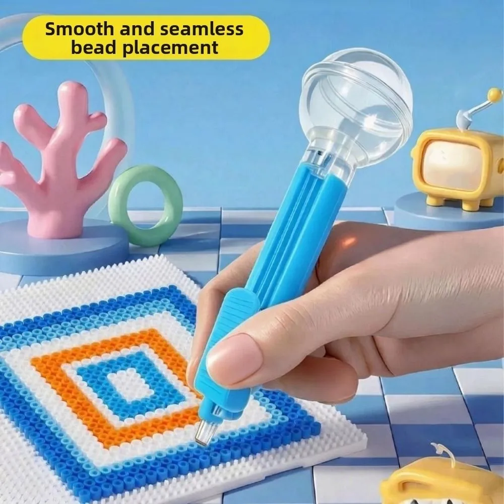 Automatic Fuse Bead Pen Efficient 2.6mm Tip Press-Type Bead Pen Jam-Free Time-Saving Bead Placement Pen Beading Project