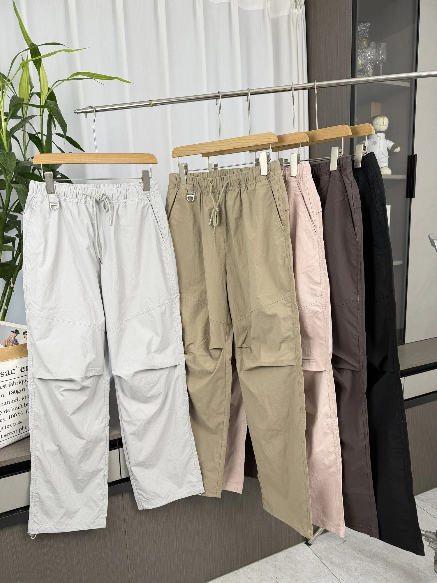 

MenuiKa Couple Sle Outdoor Hiking Men's Loose Fit Sun Protection Wide Leg Work Pants American Functional Casual Trousers