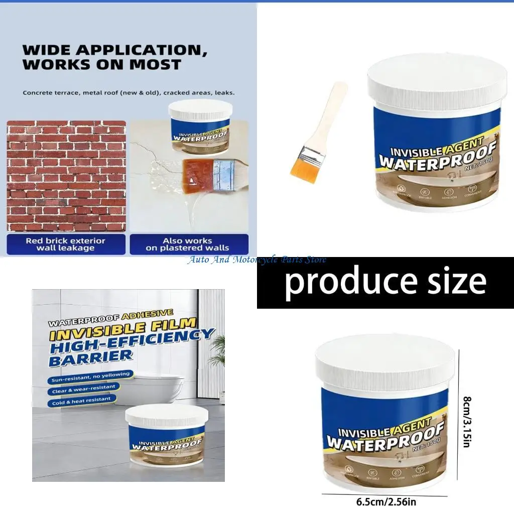 

P9FD Waterproof Sealant Transparent Sealing Coating With Brush For Repairing Cracks And Seams On Multiple Surfaces