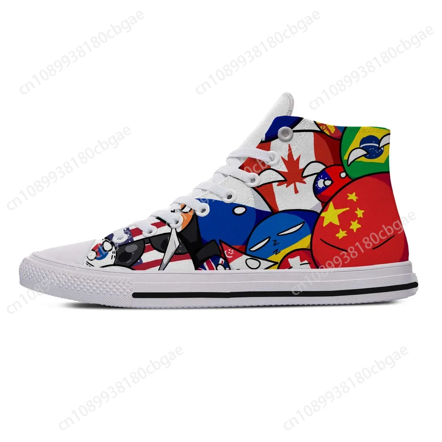 

Countryballs Polandball High Top Sneakers Men Women Teenager Fashion Casual Shoes Canvas Running Shoes 3D Print Lightweight shoe