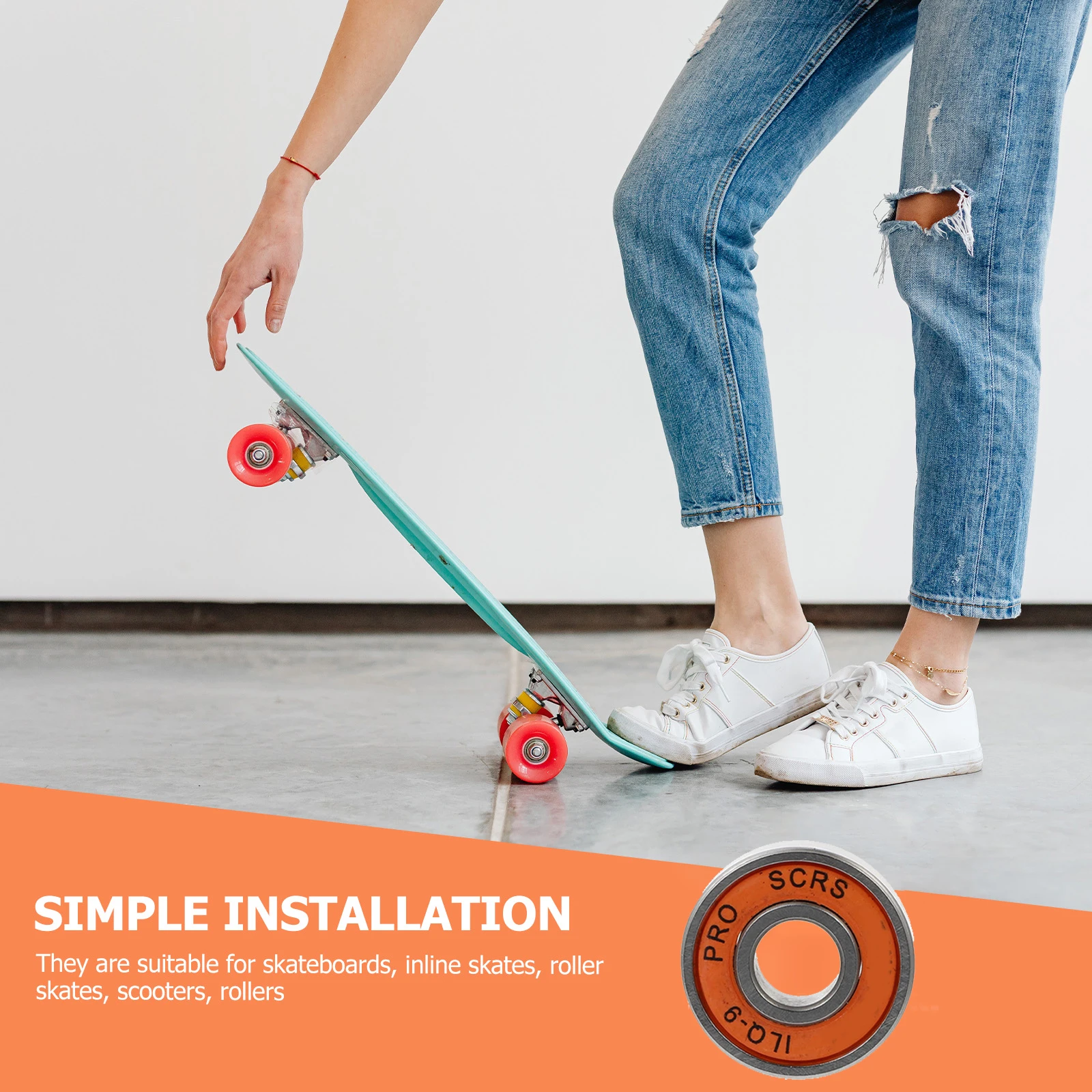 

12pcs High-Speed Skateboard Bearings Durable For Skateboards Inline Scooters Roller Accessories Longboard Plain Bearing
