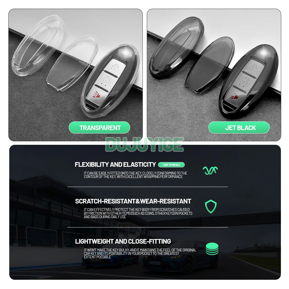 Clear TPU Car Key Case For Nissan X-Trail Qashqai Juke Pathfinder Murano Key Fob Cover Protector Shell Auto Accessories