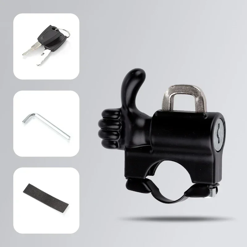 

Creative Anti-theft Motorcycle Helmet Lock Electric Bike Handlebar Padlock Alloy Security Lock Scooter Bicycle Accessories New