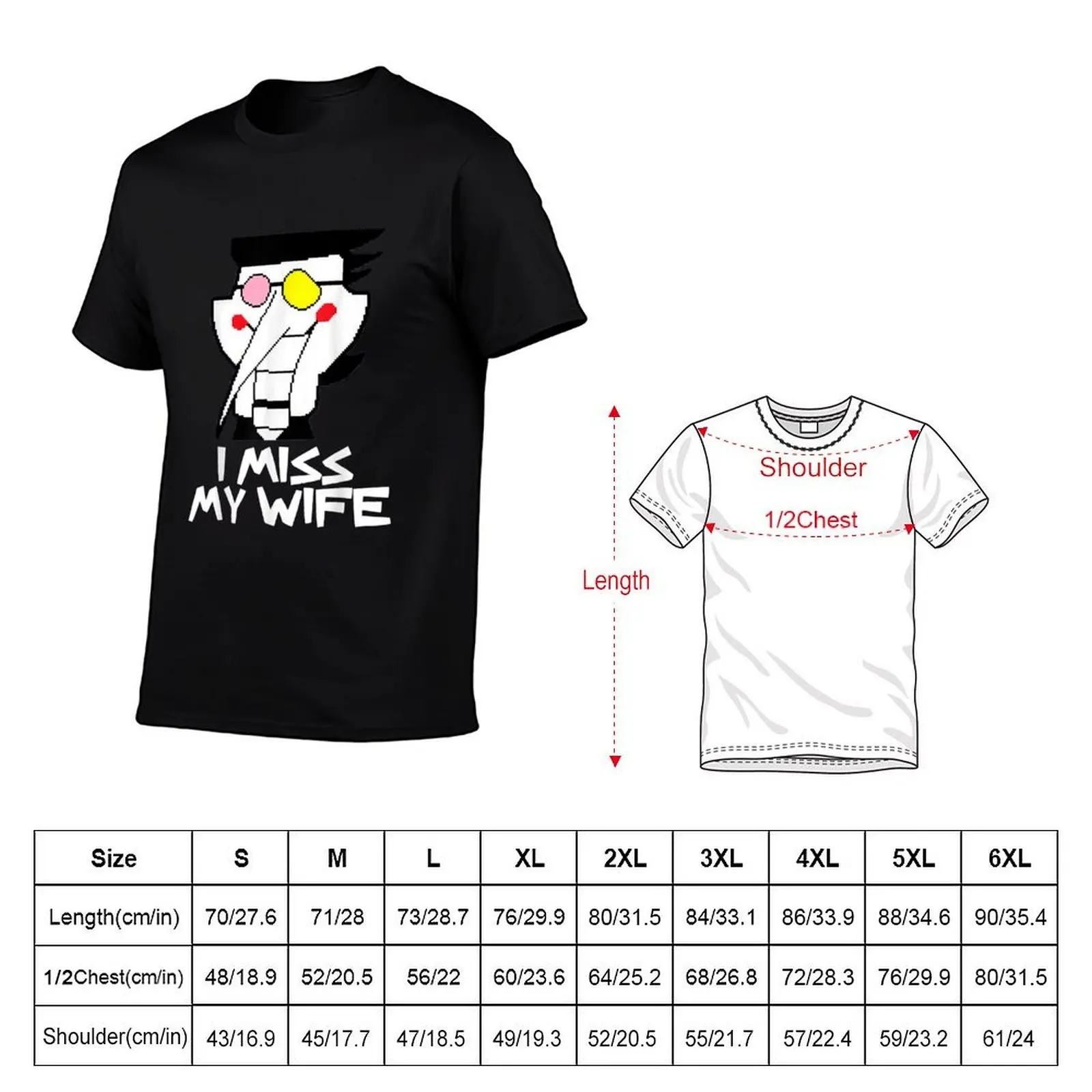 I miss my wife - meme Funny T-Shirt Festival Casual Short Sleeve