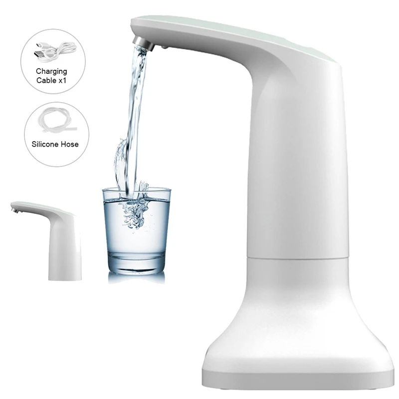 Electric Smart Water Bottle Dispenser Portable Automatic Drinking Water Pump With Base And LED Night Light