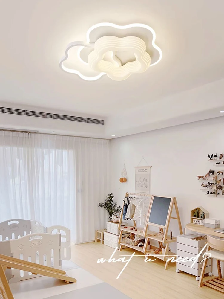 AiPaiTe Modern ceiling light Led White/wood color Stars/flowers for bedroom children's room study room Interior Light fixture