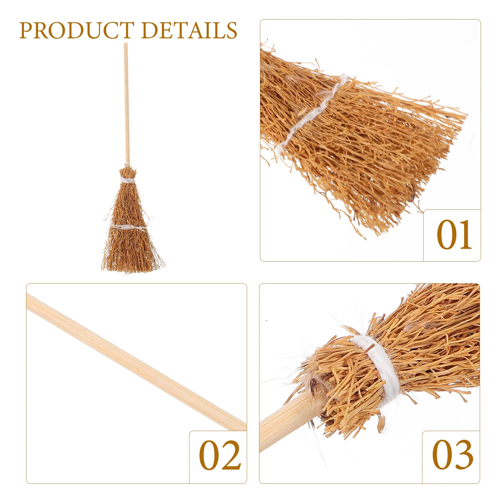 5 Pcs Broomstick Prop House Birthday Decoration for Girl Artificial Props Decorations Vegetation