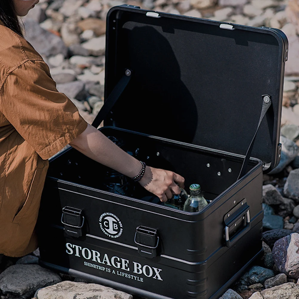 ShineTrip Outdoor Camping Aluminum Alloy Dust-proof Equipment Storage Box Vehicle Mounted Bundled Miscellaneous Storage Box