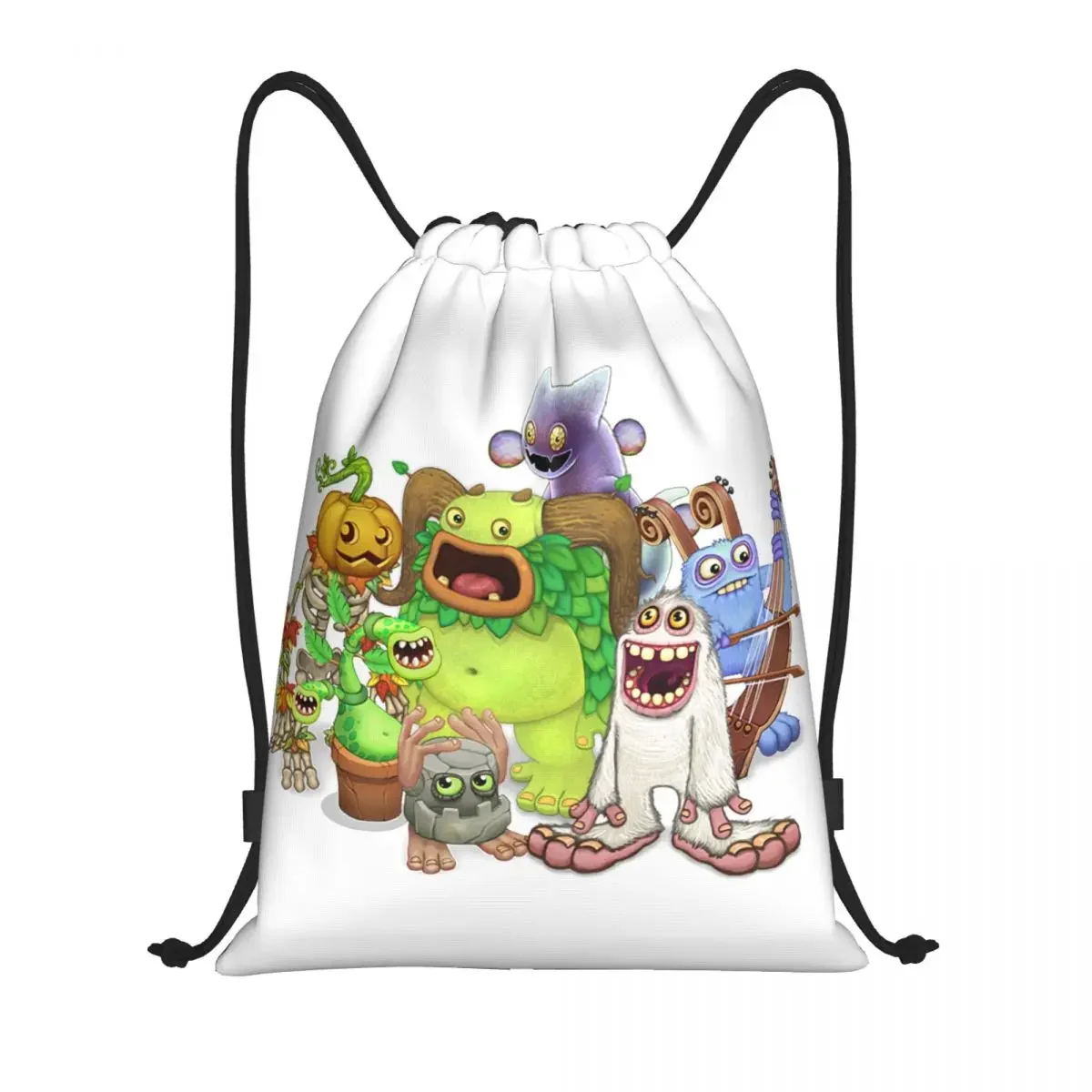 My Singing Monsters Drawstring Bags Men Women Foldable Gym Sports Sackpack Kawaii Cartoon Anime Game Training Storage Backpacks