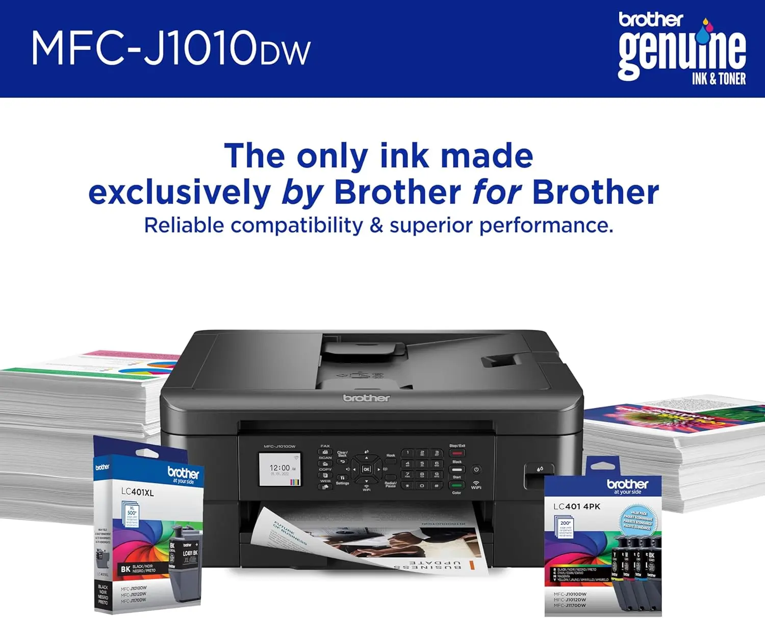 MFC-J1010DW Wireless Color Inkjet All-in-One Printer with Mobile Device and Duplex Printing, Refresh Subscription and Works image 4