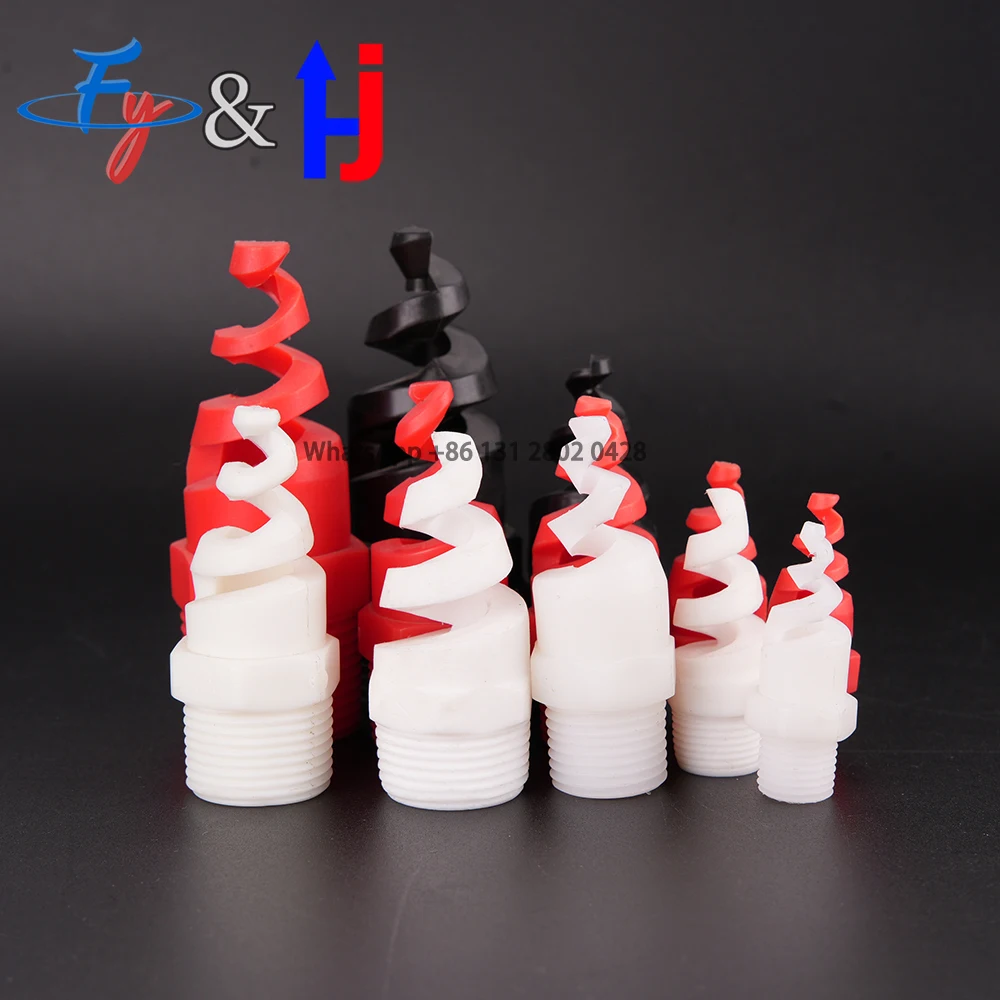 

1/4 3/8 1/2 3/4 1 inch Male Thread Plastic Spiral Cone Atomizing Nozzle Cooling Tower Cooling Dust Removal Sprinklers