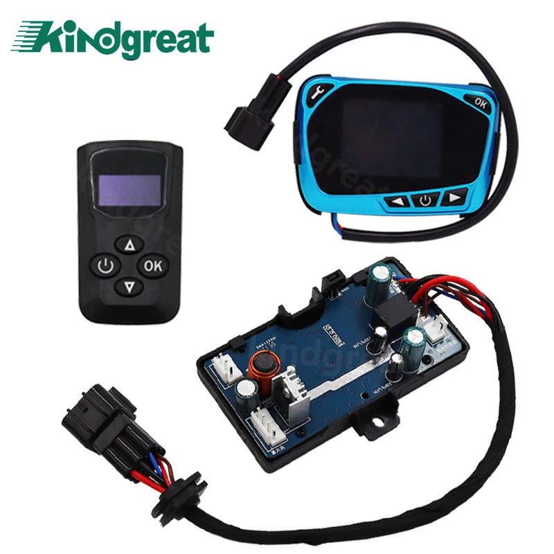 12V 24V Diesels Air Heater LCD Monitor Switch+Control Board Motherboard+Remote Control for Car Parking Heater Controller