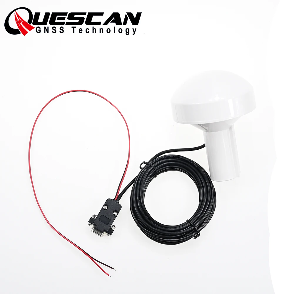 QUESCAN 12V NMEA0183 RS232 GPS GLONASS Antenna Receiver DB9+Power Cable NMEA 0183 DB9 RS-232 GPS GNSS Receiver 9600bps 1-10Hz