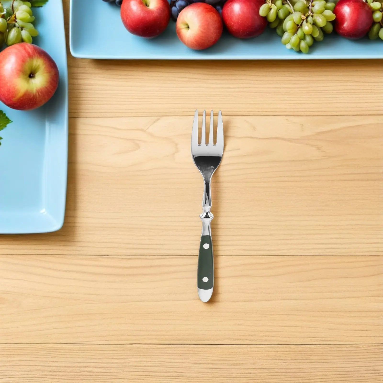 Stainless Steel Cake Fork Dessert Fruit Fork Reusable Four Prong Silverware Serving Utensils Party Home Use Salad Flatware
