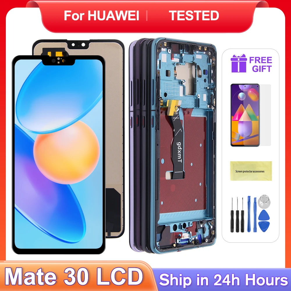 For HUAWEI Mate 30 For Mate30 Tested TAS-L09 L29 AL00 TL00 LCD Display Touch Screen Digitizer Assembly Replacement