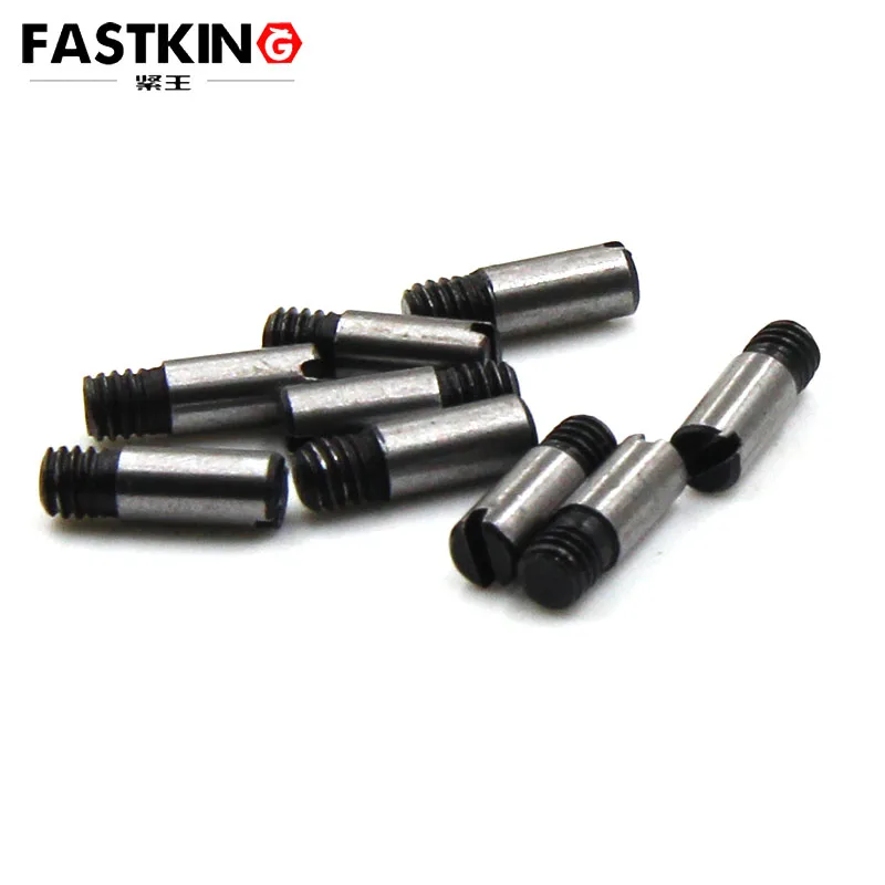 20pcs/bag M4 Carbon Steel Custom Made Products Slotted Headless Screws With Shank GB878 Cylindrical Pin With External Thread