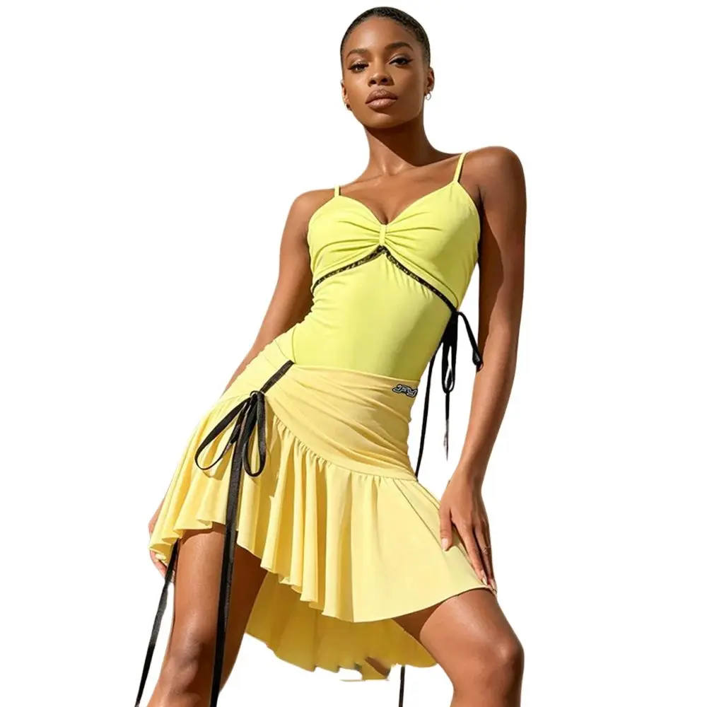 2026 New White Latin Dance Dress For Women's Performance Rumba Salsa DancewearTango Practice Costume