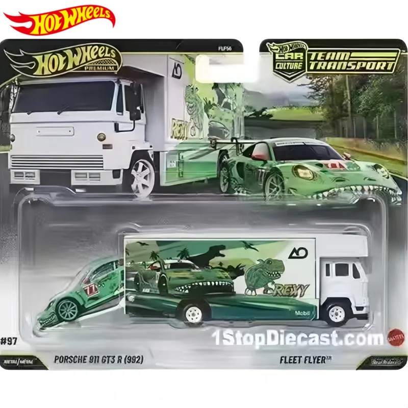 New 2026 Hot Wheels Team Transport Porsch E 911 Green Dinosaur Ford F150 - R08n Die-Casting Alloy Creative Hobby Model Fan Toy