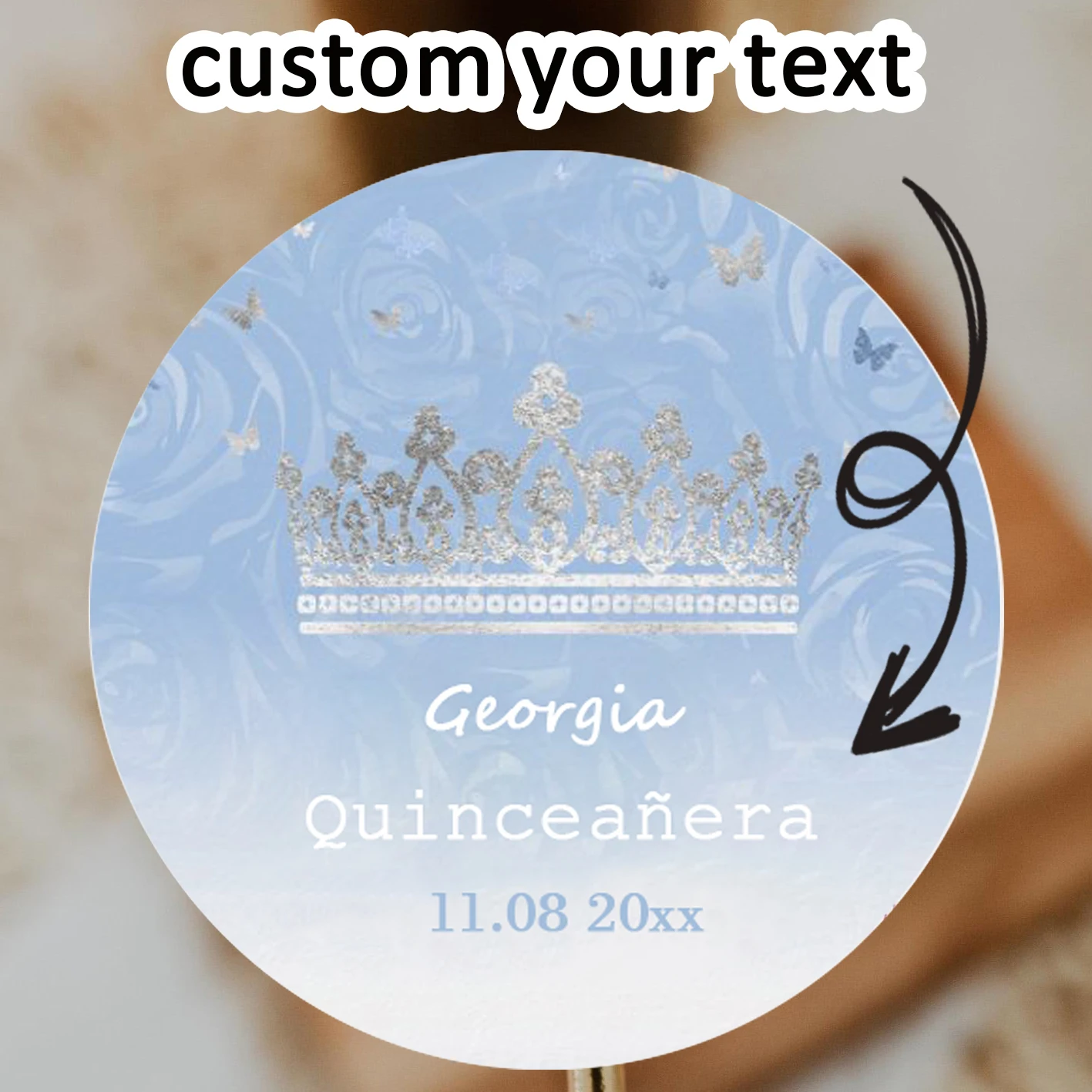 

90PCS Custom Personalized Name & Birthday Stickers (Ideal for Birthdays, Baptisms, Parties & Gift Wrapping)