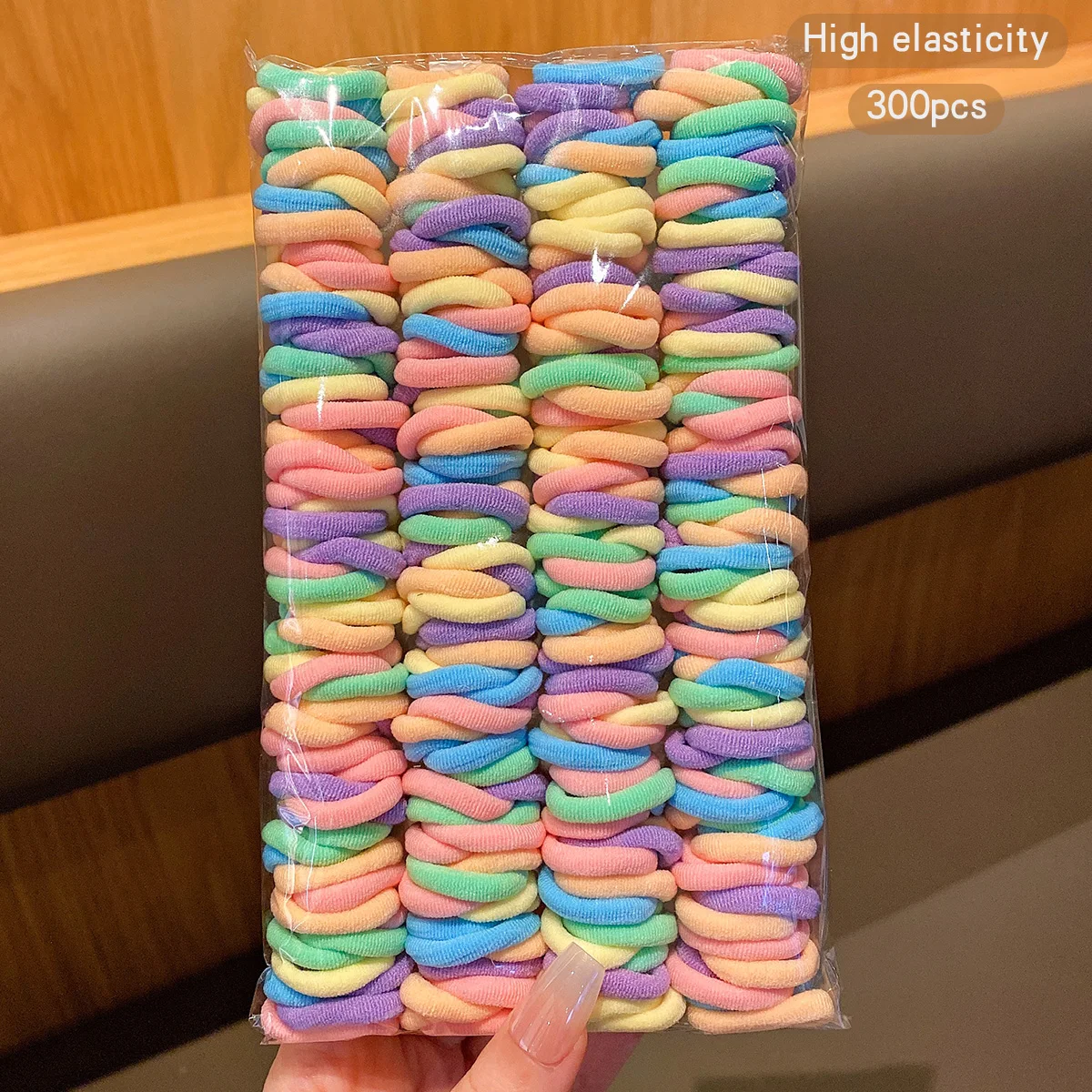 300 hair ties, high elasticity, durable rubber bands, hair rings, hair accessories image 3