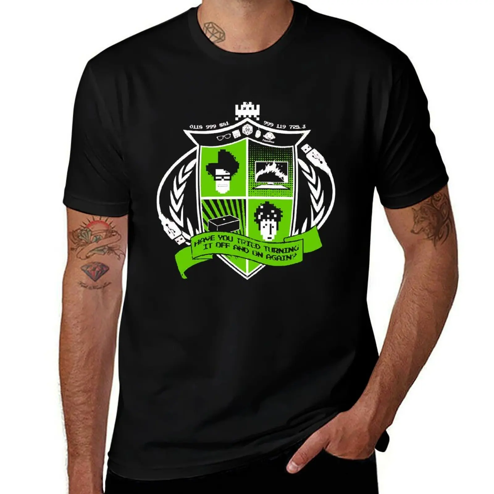 

IT Crest T-Shirt men t shirt cotton 100% cotton tshirt 100% T-Shirt