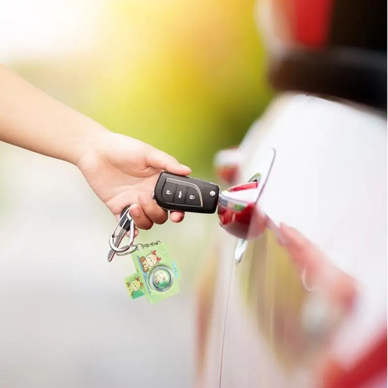 

Tiny Camera Keychain Funny Key Ring Decor Lighted With Sound Cute Novelty Ring Child Toy Bag Accessories Charm For Girl Boy Bag