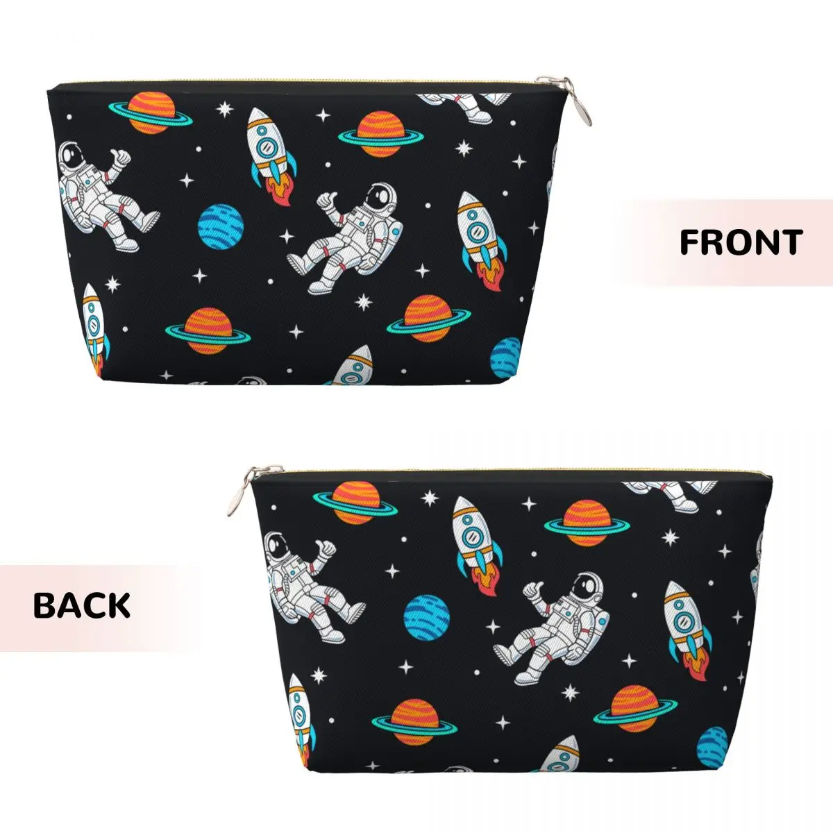 Custom Galaxy Starry Sky Space Astronaut Toiletry Bag for Women Makeup Cosmetic Organizer Ladies Beauty Storage Dopp Kit Case