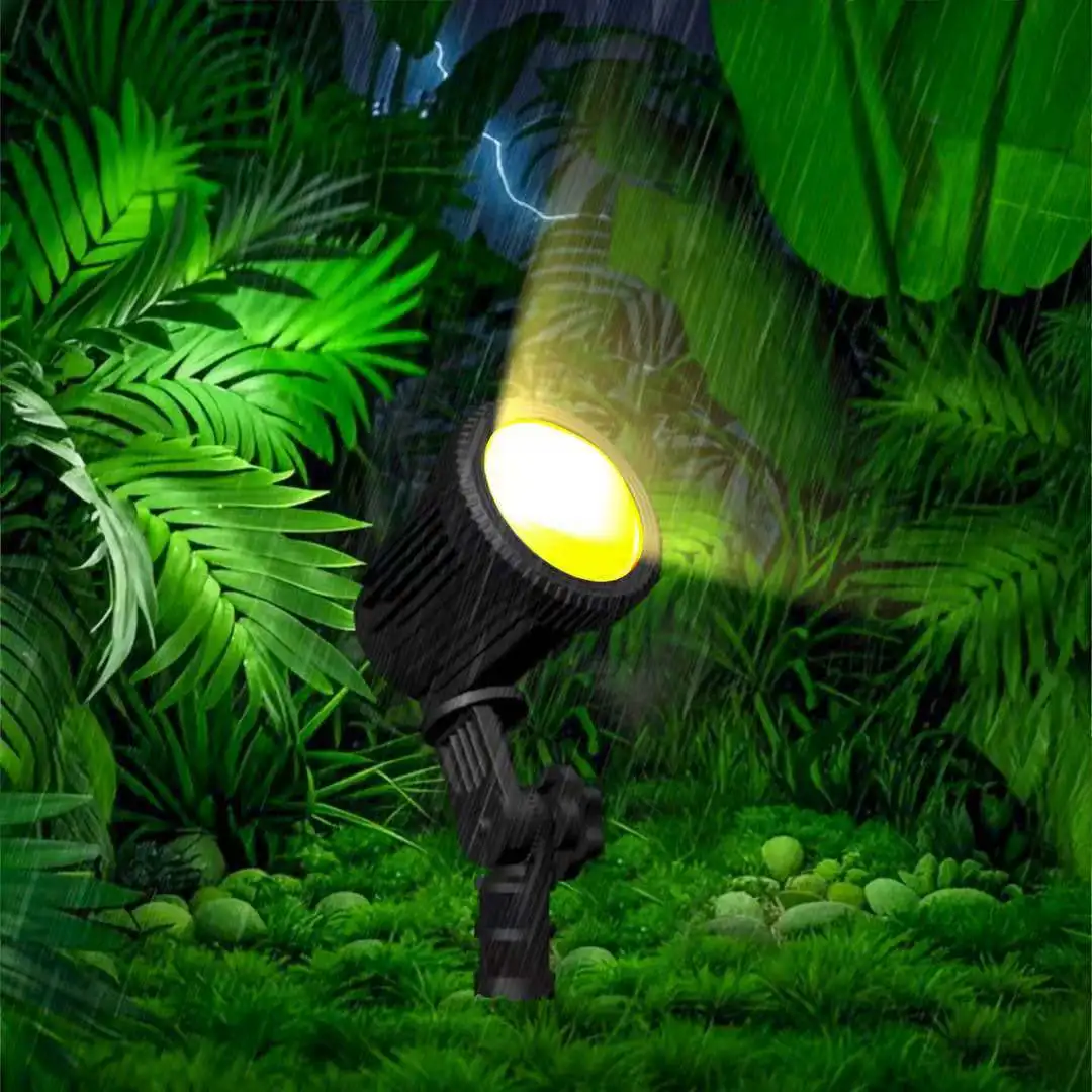 In-ground LED lawn spotlight outdoor waterproof COB courtyard landscape tree lighting ground-inserted night light tree spotlight