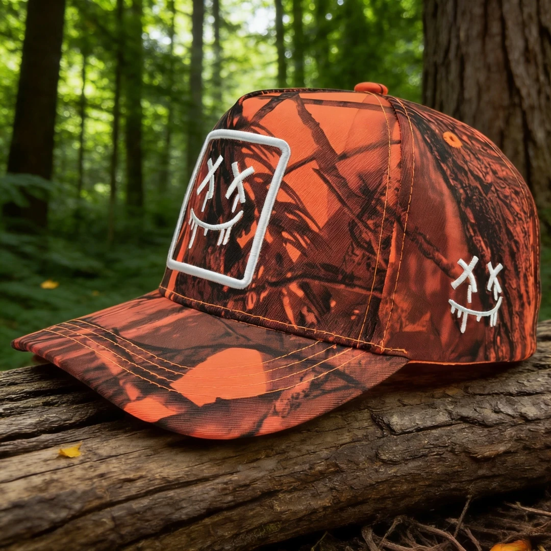Modischer Tarnmützen-Hut mit einzigartigem Stickdesign - Heben Sie sich im Sommer-Stil ab, ideal für lässige Ausflüge, passend zum Schwimmen. – Detail 2