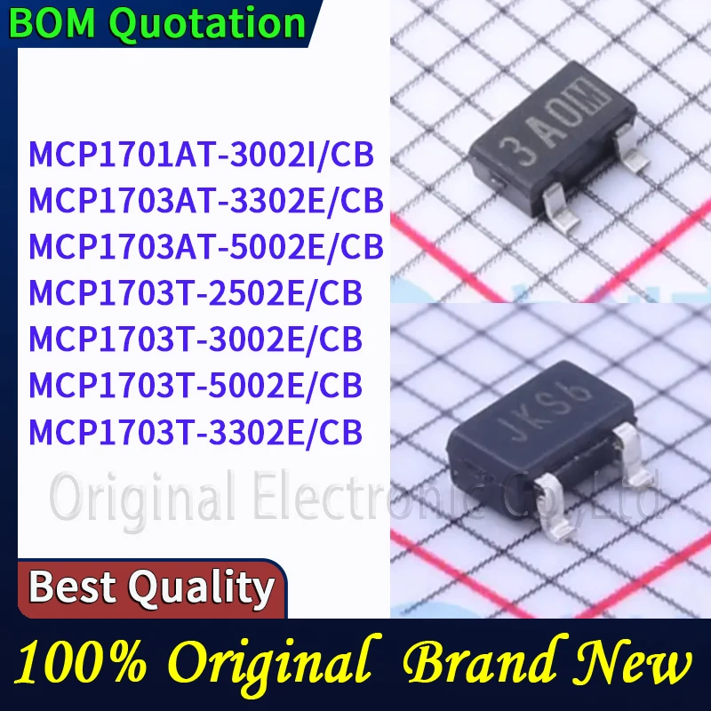 5pcs/lot MCP1701AT-3002I/CB MCP1703AT-3302E/CB MCP1703AT-5002E/CB MCP1703T-2502E/CB MCP1703T-3002E/CB MCP1703T-5002E/CB MCP1703