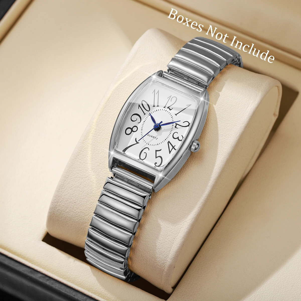 عارضة سبيكة حزام مطاط كوارتز ساعة أزياء المرأة العربية الهاتفي ساعات المعصم للسيدات ساعة Reloj Muje (بدون صندوق)