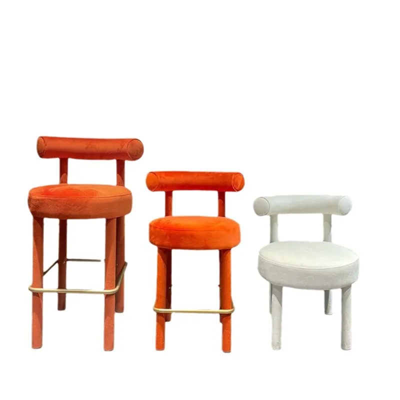 

Chair light luxury high-end leisure bar dining household girls bedroom fabric makeup chair