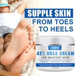 LGRAMER Urea Hand and Foot Cream Softens and Moisturizes Skin Relieves Dryness Repairs Cracks Exfoliates and Deeply Penetrates