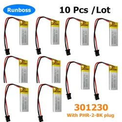 10 pcs/lot 3.7V 110mAh 301230 Lithium Polymer PHR-2-BK Plug For nice nano