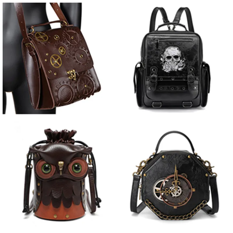 Gothic Steampunk Cosplay Bag Adult Women Retro Backpack Portable Laptop Phone Shoulder Bags Crossbody School Messenger Bag Gifts