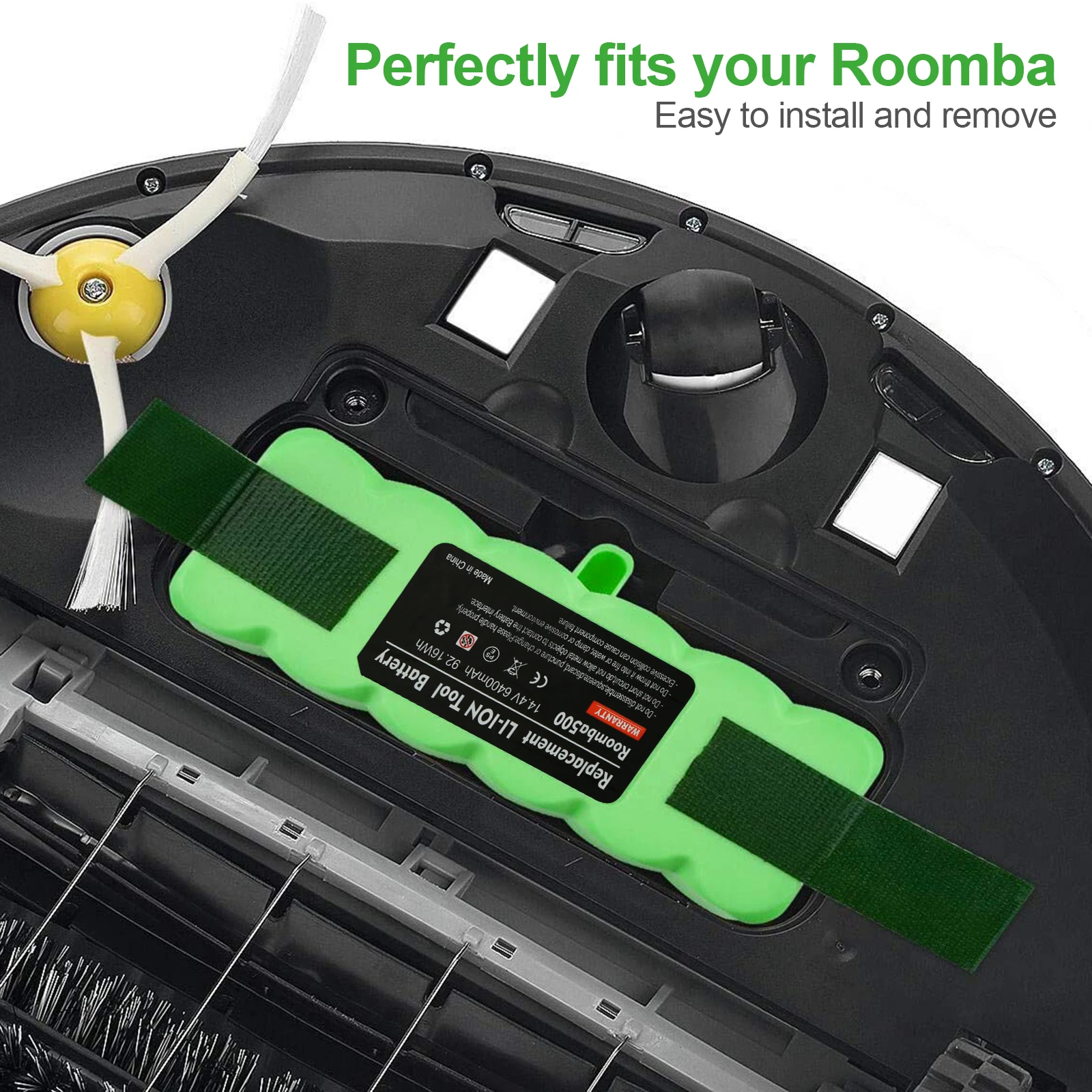 14.4V 6400mAh For Roomba Battery Vacuum Cleaner Battery For iRobot Roomba 500 600 700 800 900 595 620 650 780 Li-ion Batteries