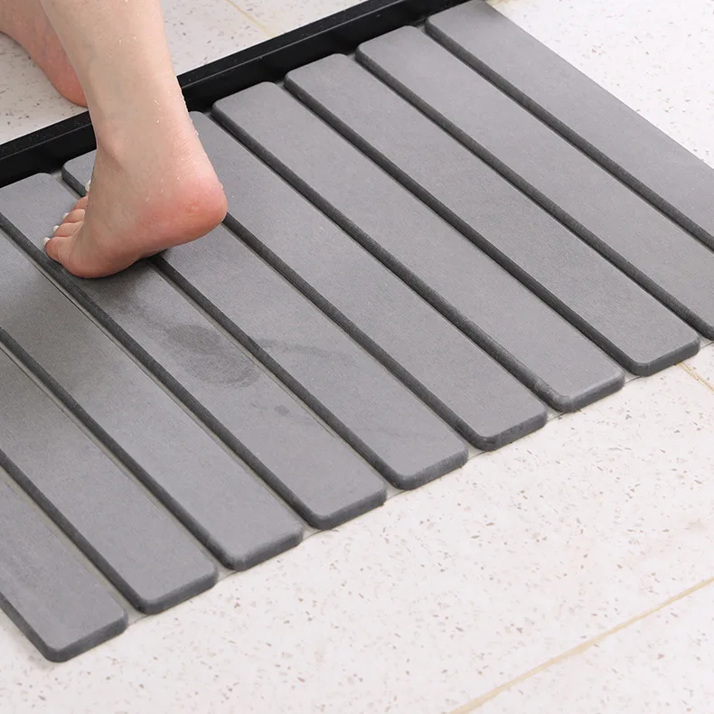 

Diatomite Mud Folding Floor Mat for Bathroom Toilet Washroom-Non-Slip Absorbent Quick-Drying Foldable Other Splicing
