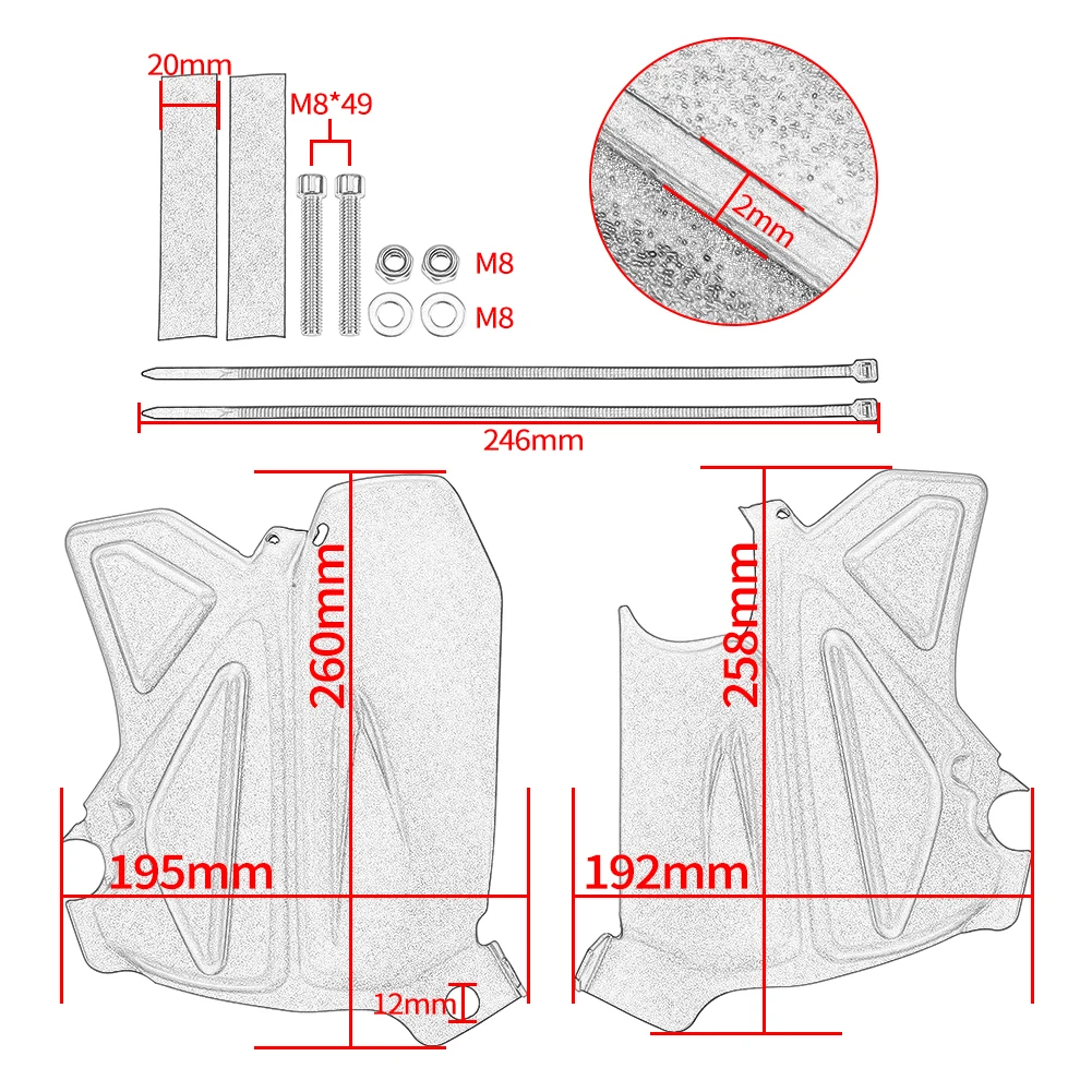 R1200RT Rear Passenger Foot Pegs Footrests Footpeg Plate for BMW R1200 RT LC 2014-2018 Motorcycle Mudguard Splash Guards Panel