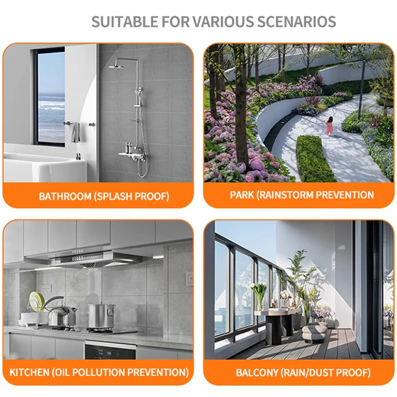 صندوق كهربائي خارجي مقاوم للماء IP65 - صندوق توصيل عالمي (سطح/متدفق) للحمام والمطبخ ومقاوم للعوامل الجوية