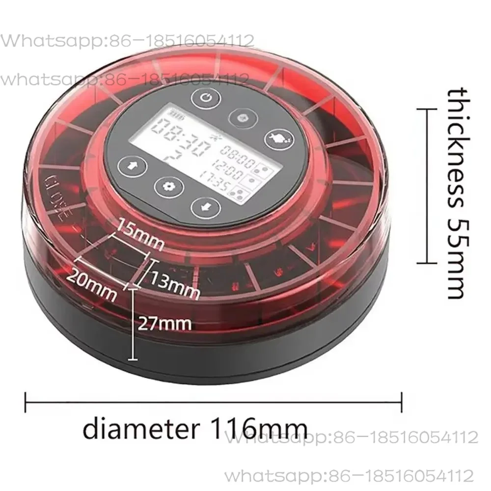with Timer Fish Auto Feeder LCD Display Digital Aquarium Automatic Food Dispenser with USB Cable Rechargeable Fish Tank Supplies