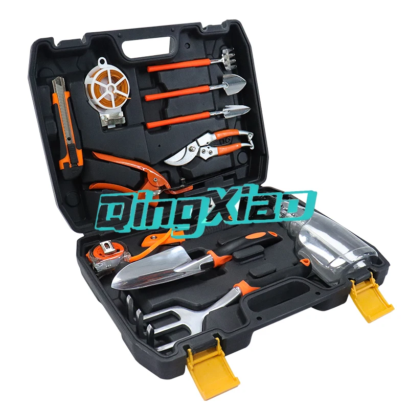 Hard Tool Case Stainless Steel 13 PCS Hand Tools Set Portable Design Gardening For Pruning Home Maintenance Farms Work Daily DIY