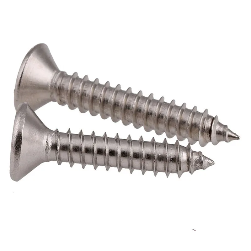 Cross Countersunk Head Long Self Tapping Screw M2M2.2M2.6M3M4M5M6 Phillips Flat Head KA Long Wood Screw 316 Stainless steel