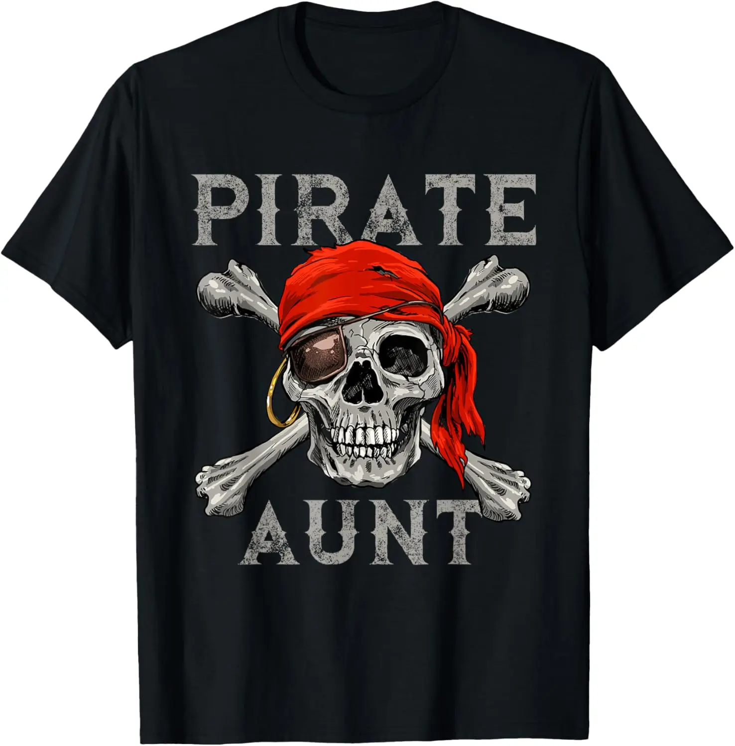 Aunt Pirate Shirt 생일 해골 & 크로스본 졸리 로저 티셔츠