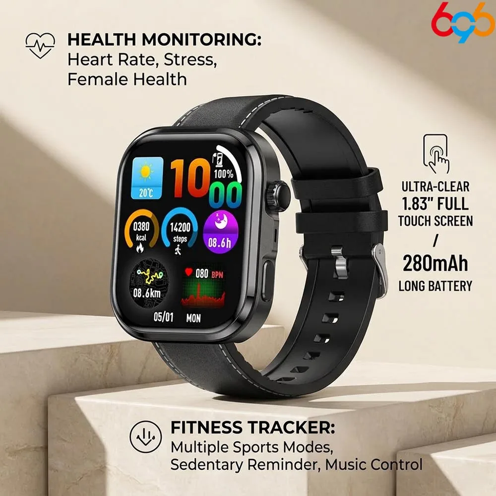 24H Health Smartwatch for iOS & Android  Motion Tracking Sleep Monitor BT Call Men Women Health Analysis Wristband